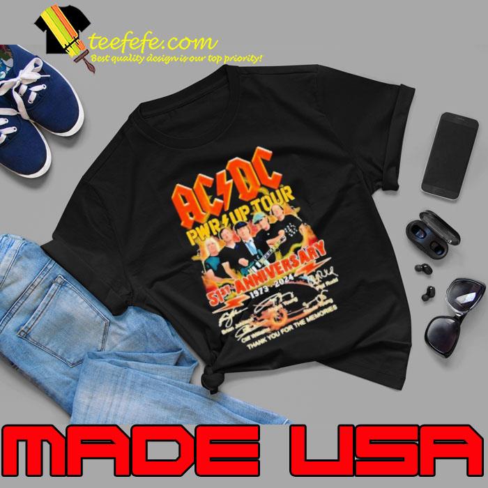 ACDC Pwr Up Tour 51st Anniversary 1973-2024 Thank You For The Memories Signatures s Unisex ACDC Pwr Up Tour 51st Anniversary 1973-2024 Thank You For The Memories Signatures s Unisex