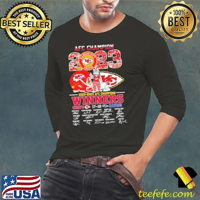 Afc champion 2023 2024 afc champions winners chiefs 17 10 ravens signature shirt