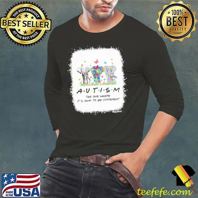Autism Awareness the one where okay be different elephant shirt