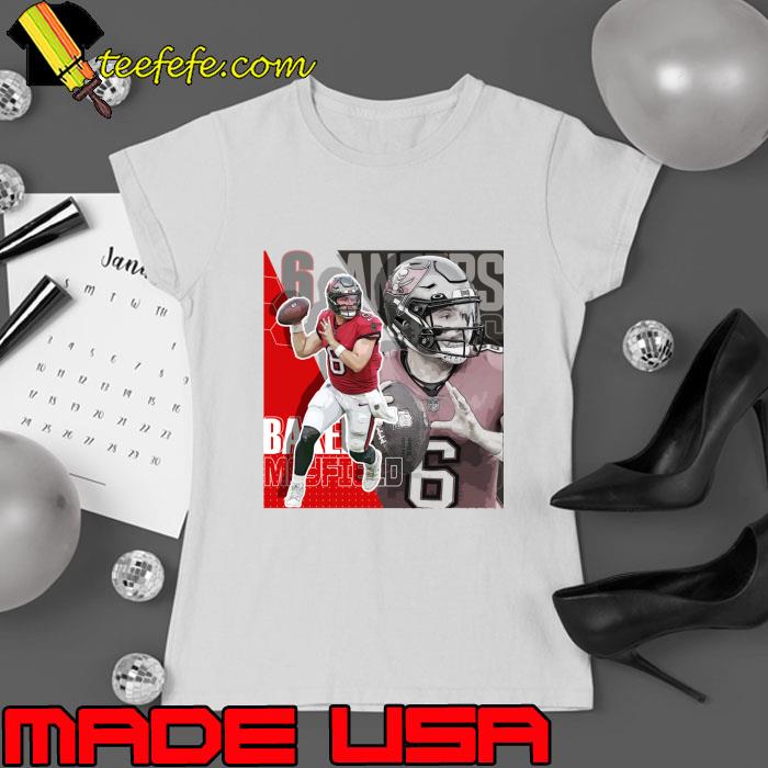 Baker Mayfield American football quarterback for the Tampa Bay Buccaneers T-Shirt Ladies tee Baker Mayfield American football quarterback for the Tampa Bay Buccaneers T-Shirt Ladies tee