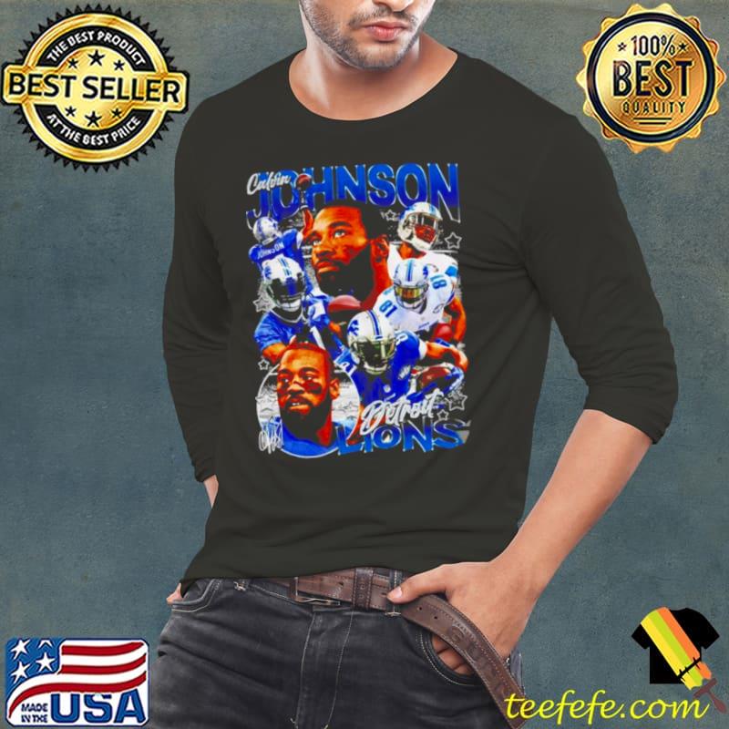 Calvin Johnson Detroit Lions Football s Long Sleeve Tee Calvin Johnson Detroit Lions Football s Long Sleeve Tee