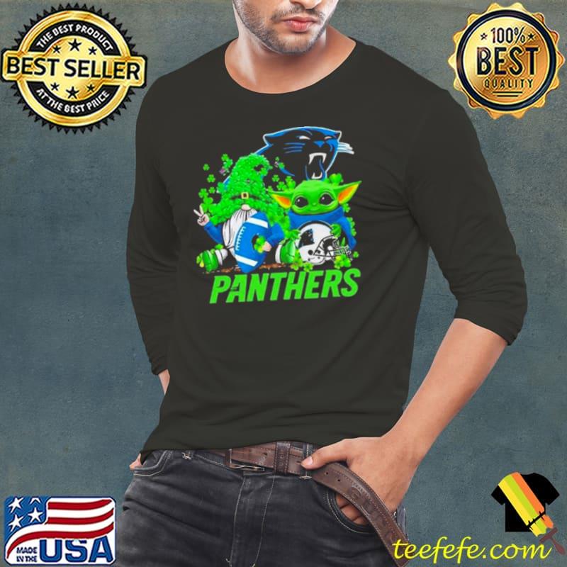 Carolina Panthers Baby Yoda Happy St.patrick’s Day Shamrock 2024 TShirt