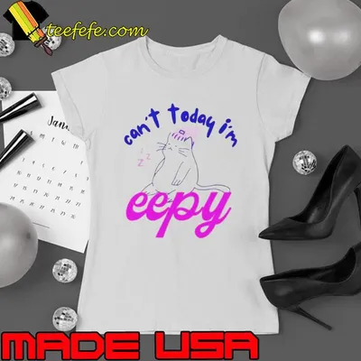 Cat can’t today I’m eepy shirt