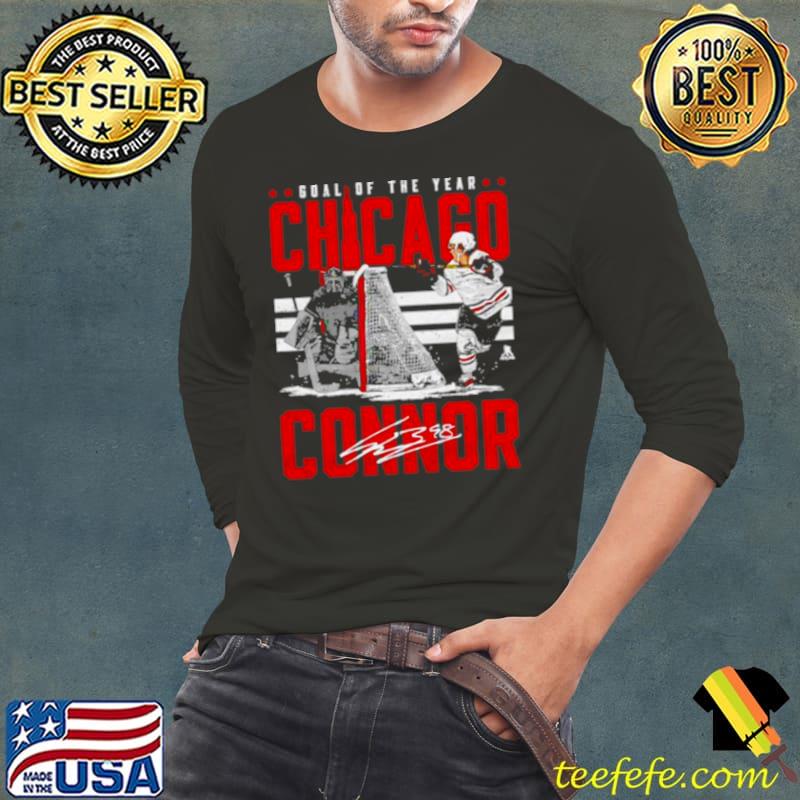 Connor Bedard Chicago goal of the year hockey signature shirt