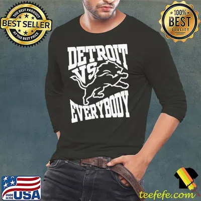 Detroit vs everybody Lions football shirt