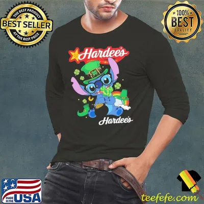 Hardee's symbol baby stitch rainbow st patrick's day shirt