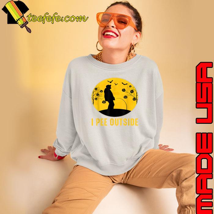 I Pee Outside Funny Sarcastic Camping Halloween Pumpkin Shirt