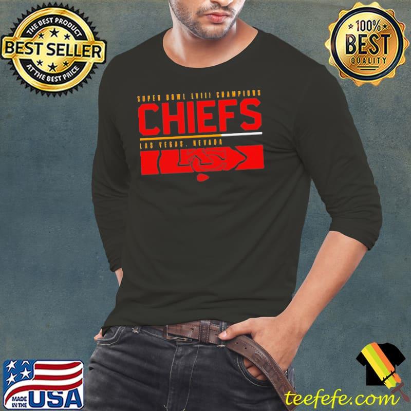 Kansas City Chiefs Super Bowl LVIII Champions Las Vegas Nevada s Long Sleeve Tee Kansas City Chiefs Super Bowl LVIII Champions Las Vegas Nevada s Long Sleeve Tee