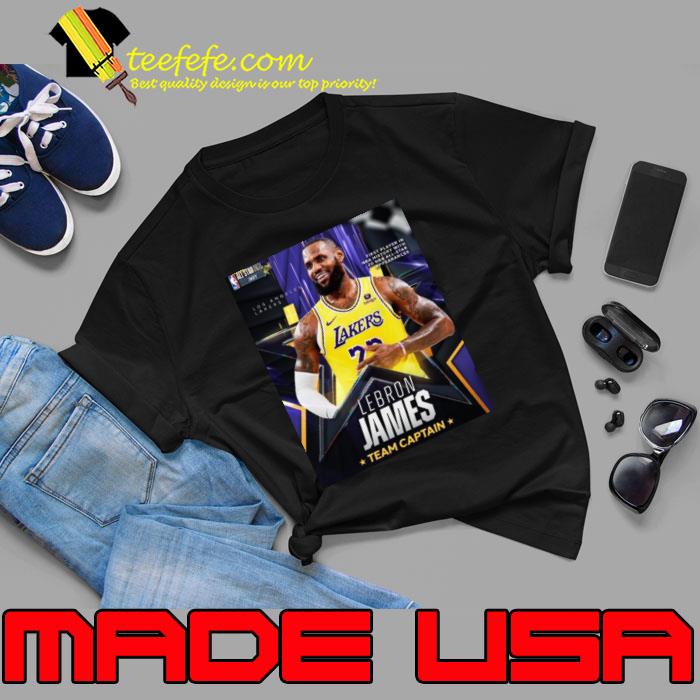 Lebron James First Player in NBA History with 20 NBA All Star Appearances Team Captain Shirt