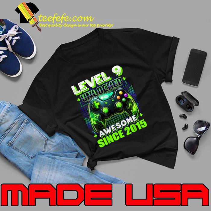 Level 9 Unclocked Awesome Since 2025 9th Birthday Gamer T-Shirt Unisex Level 9 Unclocked Awesome Since 2025 9th Birthday Gamer T-Shirt Unisex