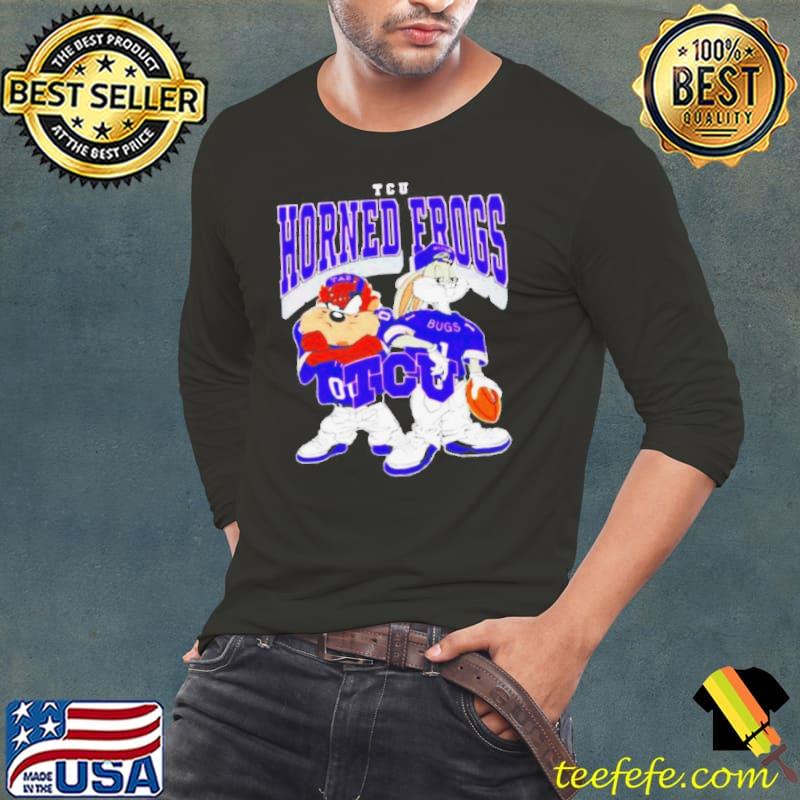 Looney Tunes Bugs Bunny And Taz Tcu Horned Frogs Football 2024 s Long Sleeve Tee Looney Tunes Bugs Bunny And Taz Tcu Horned Frogs Football 2024 s Long Sleeve Tee