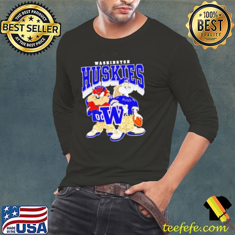 Looney Tunes Bugs Bunny And Taz Washington Huskies Football 2024 s Long Sleeve Tee Looney Tunes Bugs Bunny And Taz Washington Huskies Football 2024 s Long Sleeve Tee
