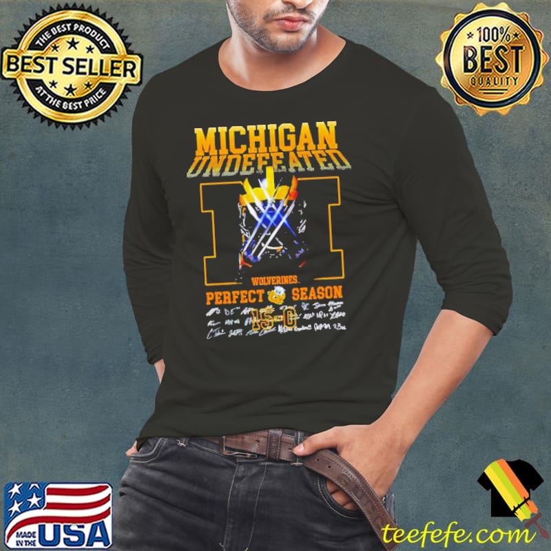 Michigan Wolverines 2024 undefeated perfect season signatures shirt