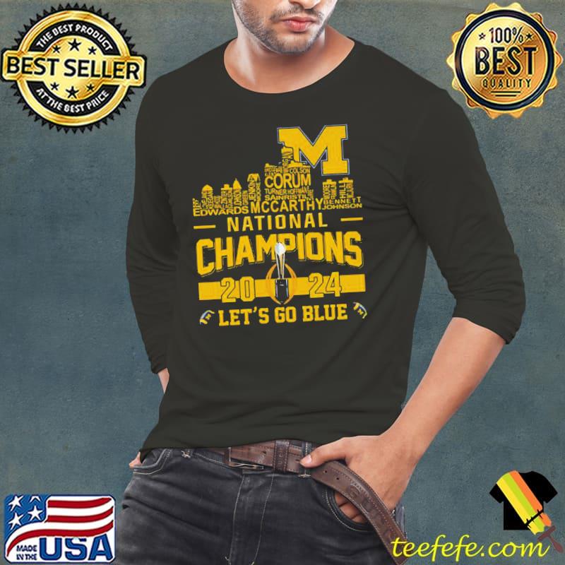 Michigan Wolverines City Players Names 2024 College Football National Champions Shirt Long Sleeve Tee Michigan Wolverines City Players Names 2024 College Football National Champions Shirt Long Sleeve Tee
