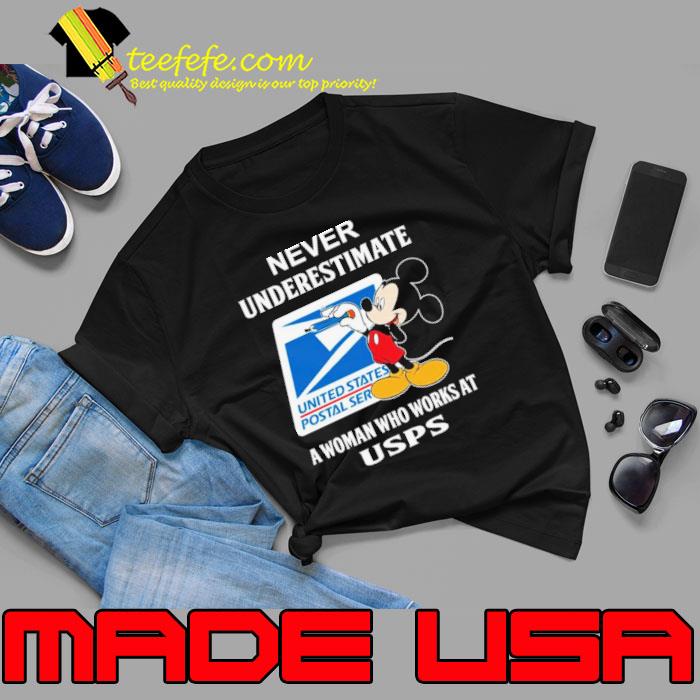 Mickey Mouse Never Underestimate A Woman Who Works At USPS Logo 2024 Shirt Unisex Mickey Mouse Never Underestimate A Woman Who Works At USPS Logo 2024 Shirt Unisex