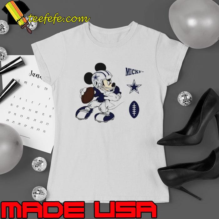 Mickey mouse player Dallas Cowboys Disney football s Ladies tee Mickey mouse player Dallas Cowboys Disney football s Ladies tee