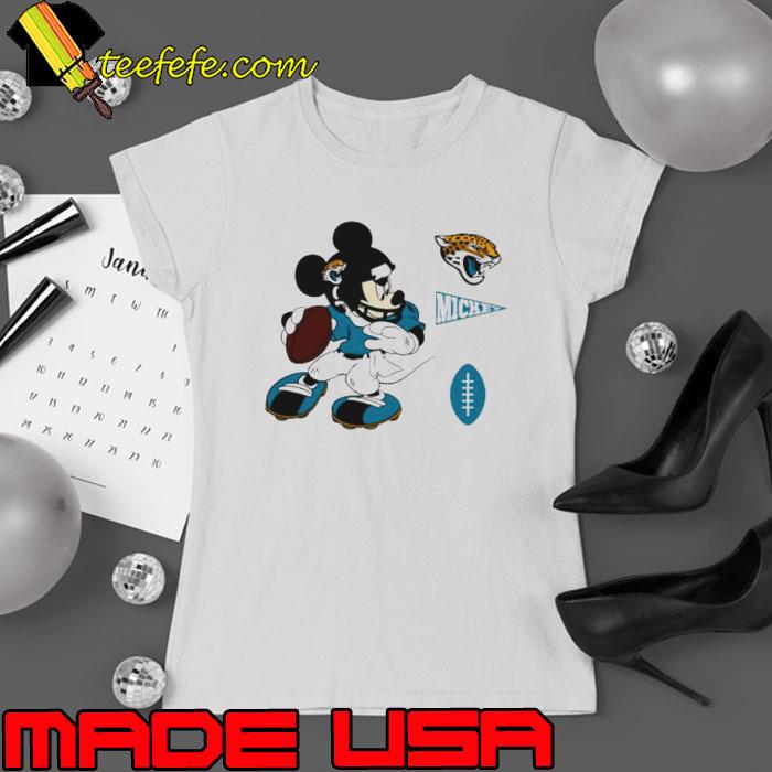 Mickey mouse player Jacksonville Jaguars Disney football s Ladies tee Mickey mouse player Jacksonville Jaguars Disney football s Ladies tee