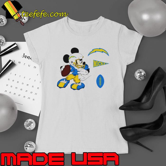 Mickey mouse player Los Angeles Chargers Disney football s Ladies tee Mickey mouse player Los Angeles Chargers Disney football s Ladies tee