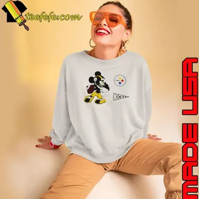 Mickey mouse player Pittsburgh Steelers Disney football shirt
