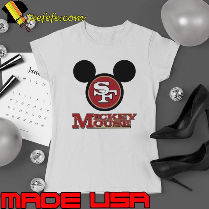 Mickey Mouse San Francisco 49ers Logo 2024 Shirt Ladies tee Mickey Mouse San Francisco 49ers Logo 2024 Shirt Ladies tee