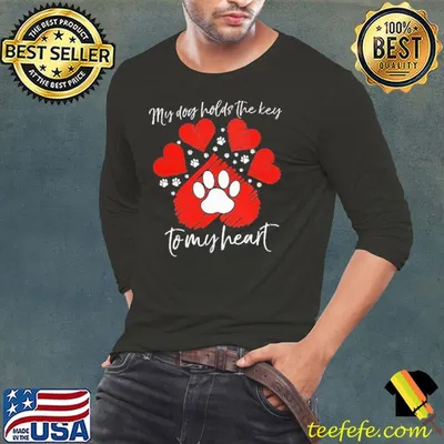 My Dog Holds The Key To My Heart Valentine's Day Dog shirt