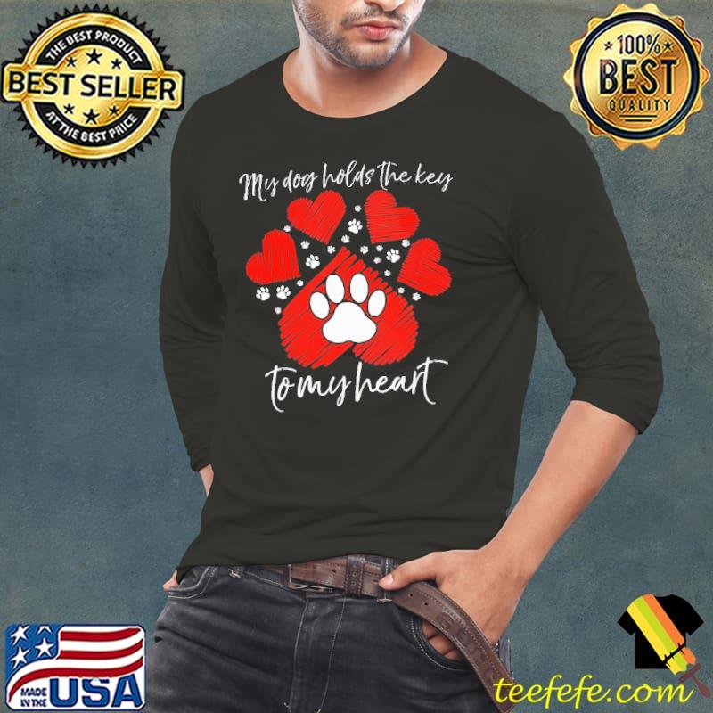 My Dog Holds The Key To My Heart Valentine's Day Dog shirt