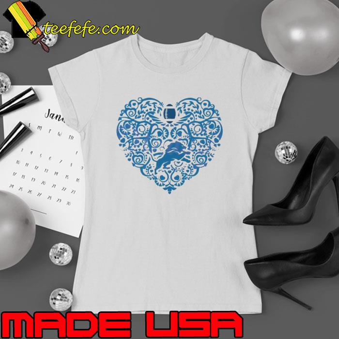 NFL Detroit Lions Heart Logo Lion s Ladies tee NFL Detroit Lions Heart Logo Lion s Ladies tee