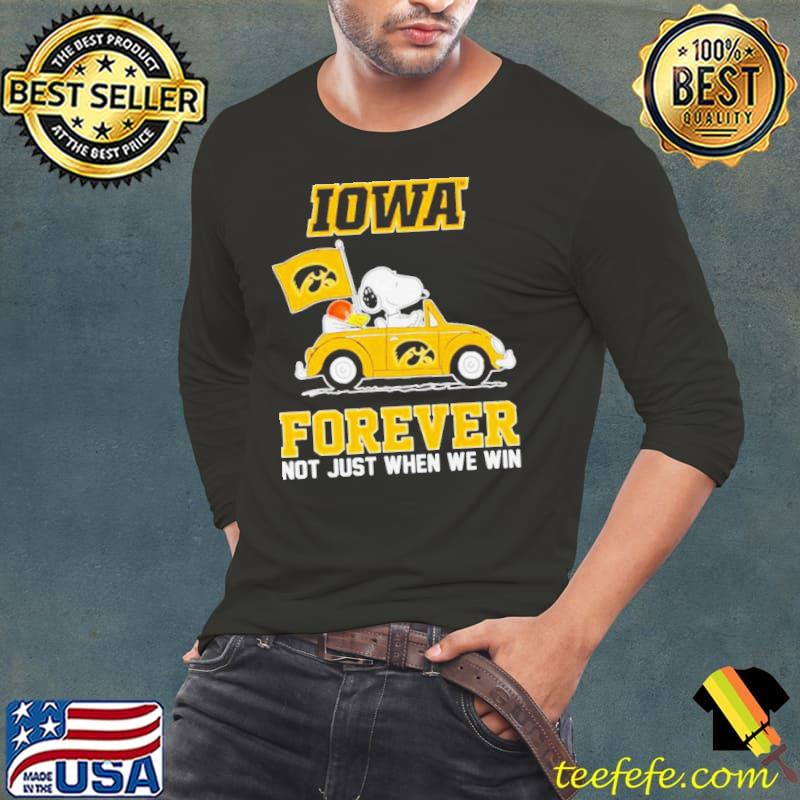 Official snoopy and WoodStock Iowa Hawkeyes basketball forever fan not just when win s Long Sleeve Tee Official snoopy and WoodStock Iowa Hawkeyes basketball forever fan not just when win s Long Sleeve Tee