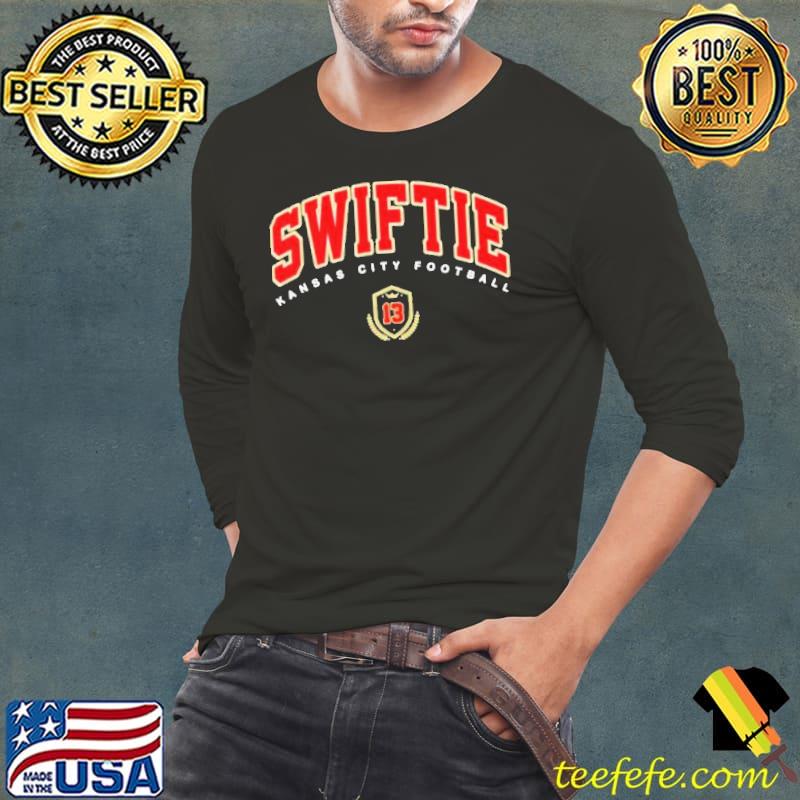 Phoebe Tonkin Wearing Swift And Kelce Swiftie Kansas City Football 13 Tee Shirt Long Sleeve Tee Phoebe Tonkin Wearing Swift And Kelce Swiftie Kansas City Football 13 Tee Shirt Long Sleeve Tee