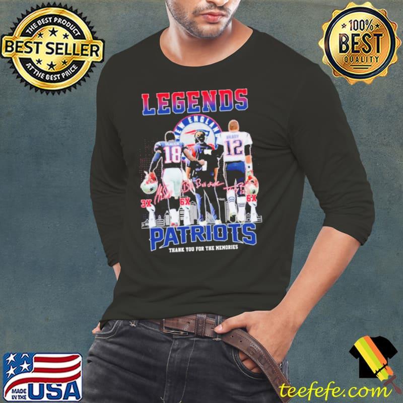 Premium legends Bill Belichick Tom Brady And Matthew Slater New England Patriots Thank You For The Memories Signatures Shirt Long Sleeve Tee Premium legends Bill Belichick Tom Brady And Matthew Slater New England Patriots Thank You For The Memories Signatures Shirt Long Sleeve Tee