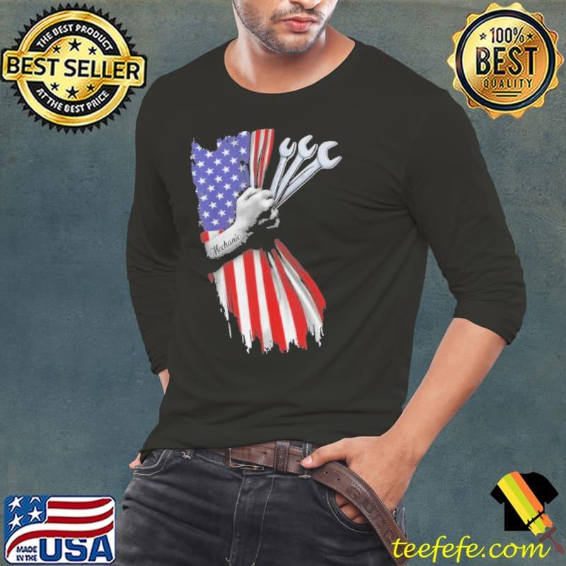 Proud Mechanic American Flag shirt