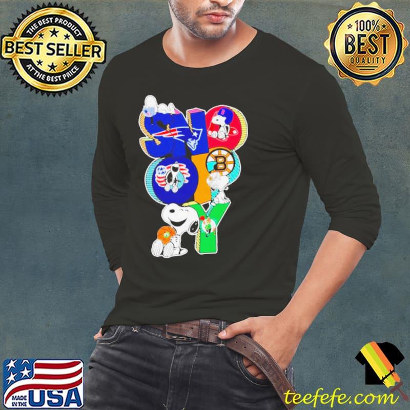 Snoopy Boston sports team logo shirt