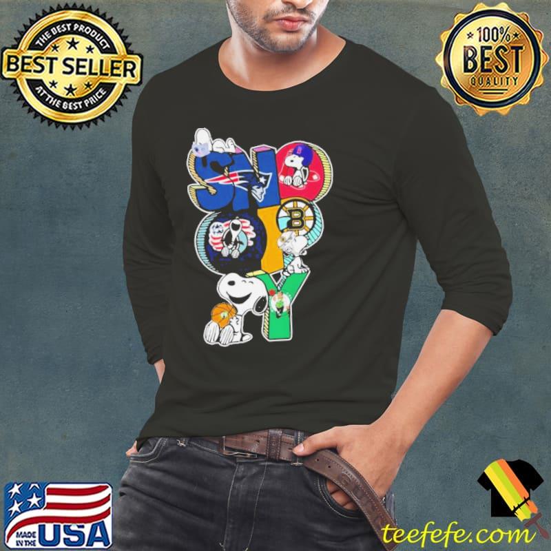Snoopy Patriots Red Sox Bruins And Celtics Shirt