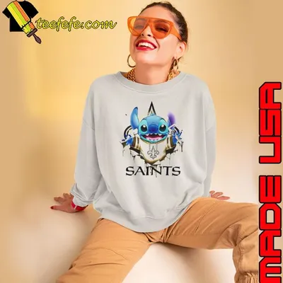 Stitch Inside New Orleans Saints Logo 2024 shirt