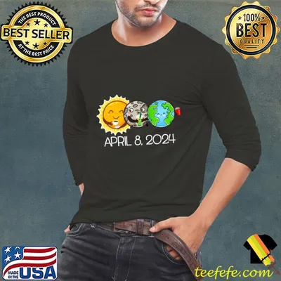 Total Solar Eclipse April 8 2024 Moon Astronomy Space T-Shirt