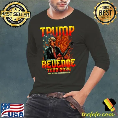 Trump Revenge Tour 2024 Oval Office Washington American Flag T-Shirt