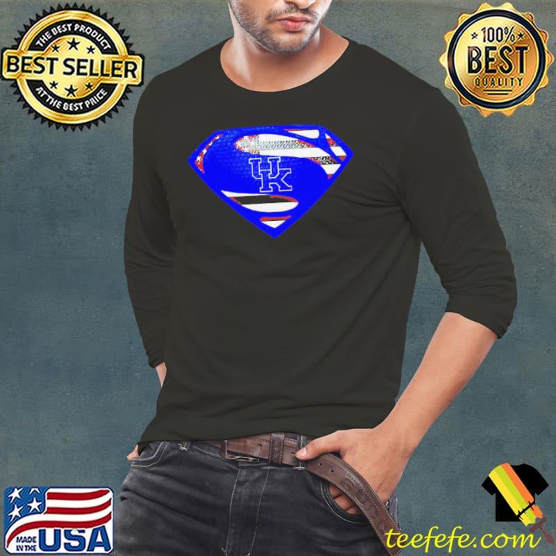 USA Flag Inside Kentucky Wildcats Superman shirt