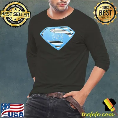 USA Flag Inside North Carolina Tar Heels Superman shirt