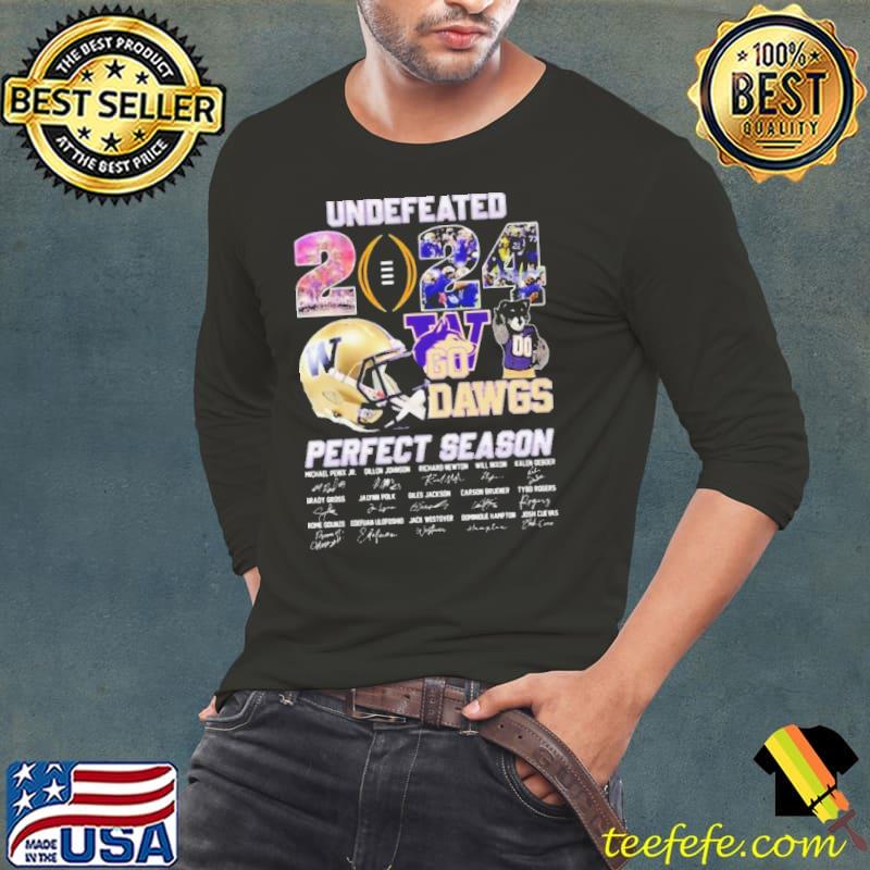 Washington Huskies Undefeated 2024 Go Dawgs Perfect Season Signatures Shirt Long Sleeve Tee Washington Huskies Undefeated 2024 Go Dawgs Perfect Season Signatures Shirt Long Sleeve Tee