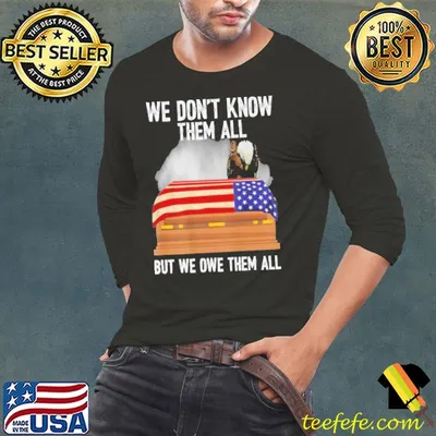 We Don't Know Them All But We Owe them all eagle usa flag shirt