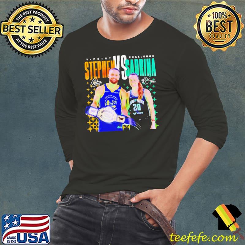 3 point Challenge Steph Curry X Sabrina Ionescu Signatures Shirt Long Sleeve Tee 3 point Challenge Steph Curry X Sabrina Ionescu Signatures Shirt Long Sleeve Tee