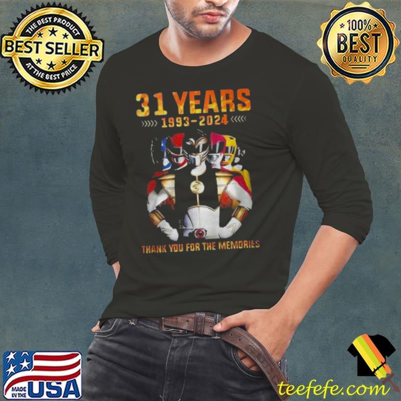 31 Years 1993 2024 Power Rangers Thank You For The Memories Signatures Shirt Long Sleeve Tee 31 Years 1993 2024 Power Rangers Thank You For The Memories Signatures Shirt Long Sleeve Tee