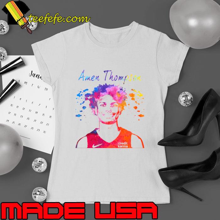 Amen Thompson American professional basketball player for the Houston Rockets T-Shirt Ladies tee Amen Thompson American professional basketball player for the Houston Rockets T-Shirt Ladies tee