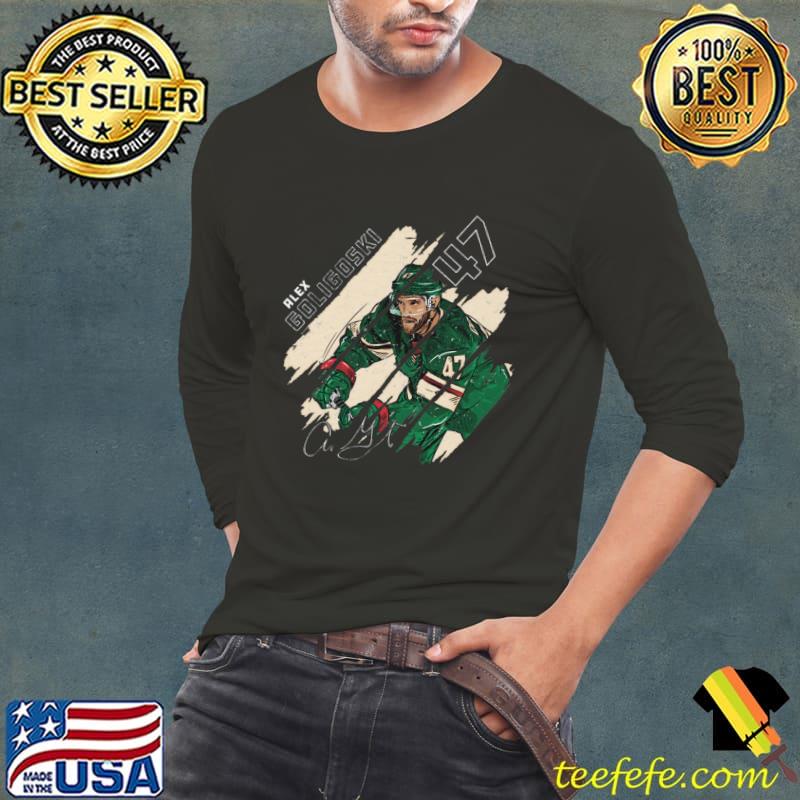 American professional ice hockey defenseman for the Minnesota Wild alex goligoski stripes T-Shirt Long Sleeve Tee American professional ice hockey defenseman for the Minnesota Wild alex goligoski stripes T-Shirt Long Sleeve Tee