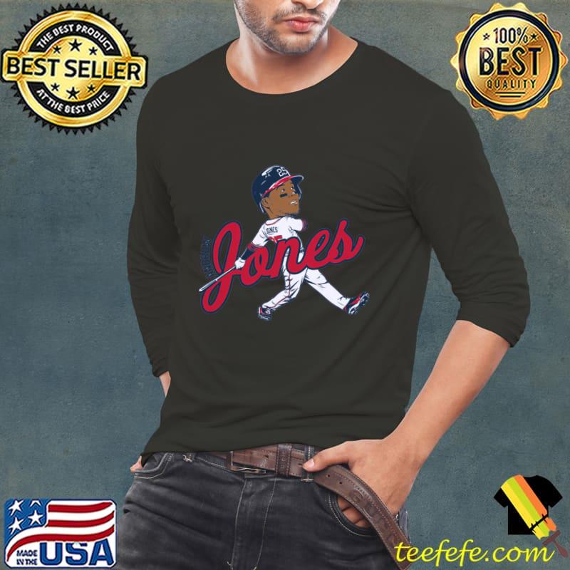 Andruw Jones Caricature Curaçaoan former professional baseball center fielder T-Shirt Long Sleeve Tee Andruw Jones Caricature Curaçaoan former professional baseball center fielder T-Shirt Long Sleeve Tee
