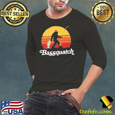 Bassquatch Bigfoot Fishing Outdoor RetroShirt