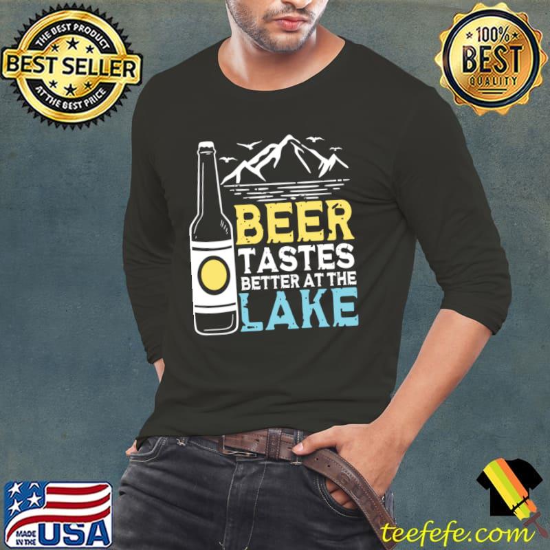 Beer Tastes Better At The Lake Mountain Birds T-Shirt Long Sleeve Tee Beer Tastes Better At The Lake Mountain Birds T-Shirt Long Sleeve Tee