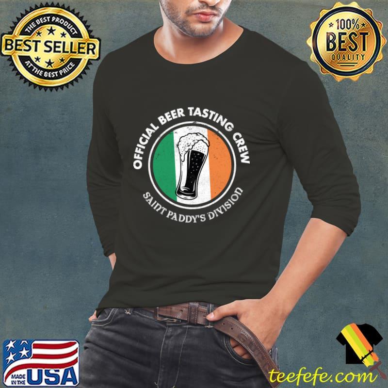 Beer Tasting Crew Saint Paddy's Division Flag T-Shirt Long Sleeve Tee Beer Tasting Crew Saint Paddy's Division Flag T-Shirt Long Sleeve Tee
