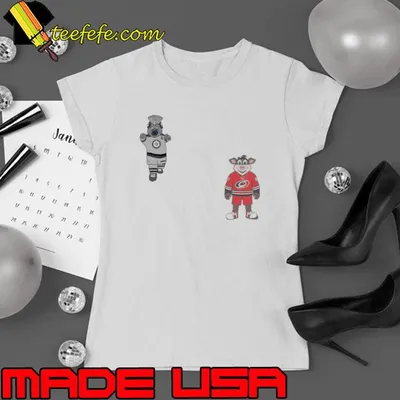 Carolina Hurricanes VS Winnipeg Jets NHL 2024 mascot cartoon hockey shirt