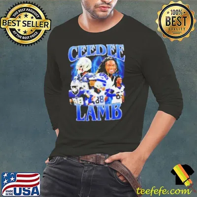 CeeDee Lamb number 88 Dallas Cowboys football player portrait lightning shirt